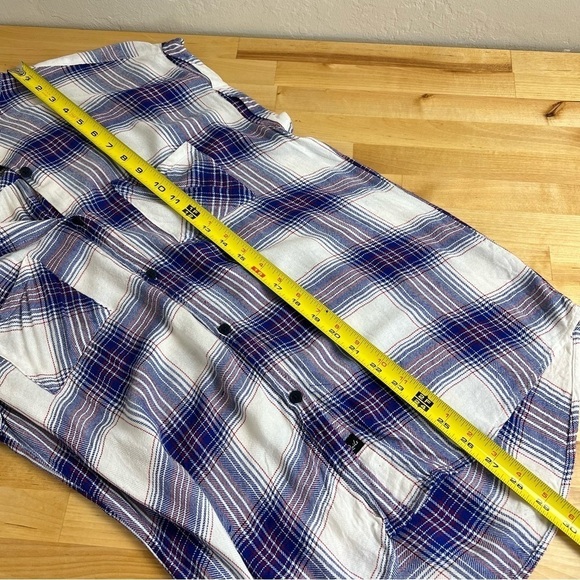 Rails White Plaid Flannel Sleeveless Button Down Shirt Women's Size Extra Small‎ - Picture 16 of 16